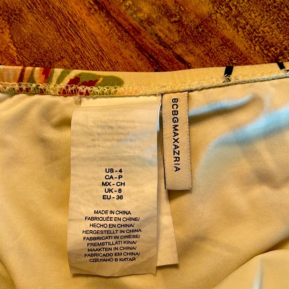 BCBG Floral bikini with shirred side sash and low rise hipster - Picture 6 of 6